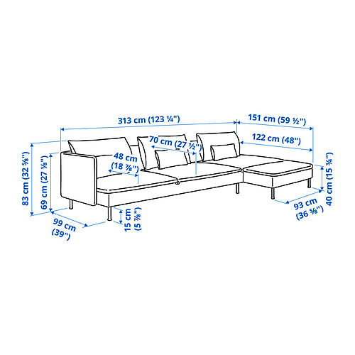 SÖDERHAMN, 4-seat sofa-bed. 10 of 10 open dialog