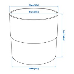 Measurement Illustration - NYPON plant pot