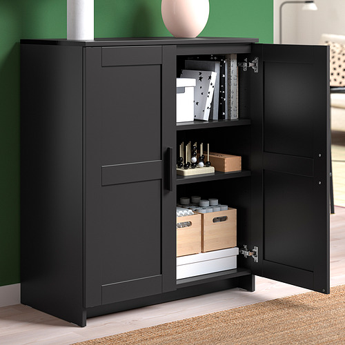 BRIMNES, cabinet with doors 3 of 4 open dialog