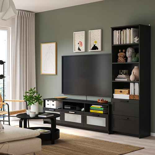 BRIMNES, TV storage combination 2 of 2 open dialog