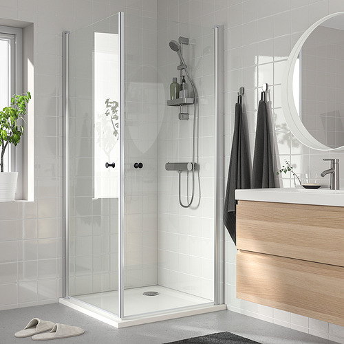 OPPEJEN / FOTINGEN, shower enclosure with 2 doors/tray 2 of 3 open dialog