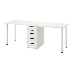 LAGKAPTEN/ALEX, escritorio, Blanco
