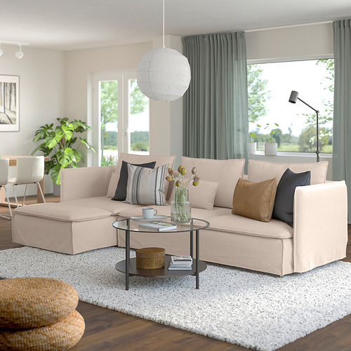 SÖDERHAMN, sectional, 4-seat with chaise 2 of 3 open dialog