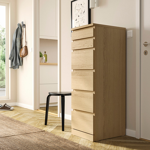 MALM, 6-drawer chest 5 of 7 open dialog