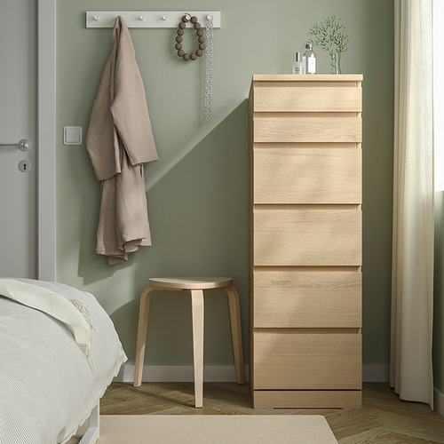 MALM, 6-drawer chest 4 of 7 open dialog