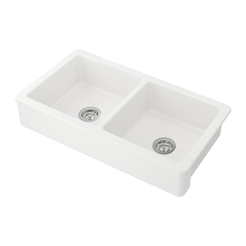 HAVSEN, apron front double bowl sink 1 of 6 open dialog