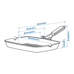 Ilustración de medidas - GRILLA Parrilla