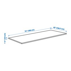 Measurement Illustration - SÄLJAN countertop for kitchen island