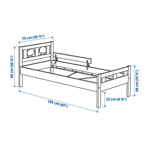 KRITTER, bed frame with slatted bed base 3 of 3 open dialog