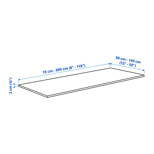 Ilustración con medidas del producto: KASKER.