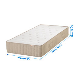 Ilustración de medidas - VATNESTRÖM colchón de muelles ensacados