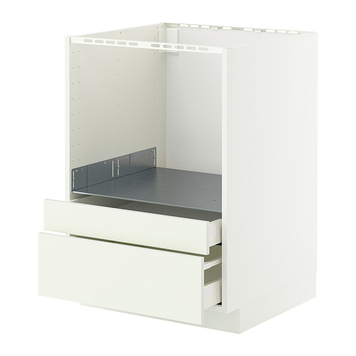 Mueble de cocina METOD en color blanco con cajones y estante.