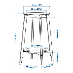 Measurement Illustration - ALPVIDE plant stand
