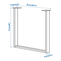 Ilustración de medidas - SKÅLSTA pata de la mesa