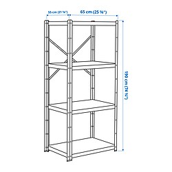 Measurement Illustration - BROR shelving unit