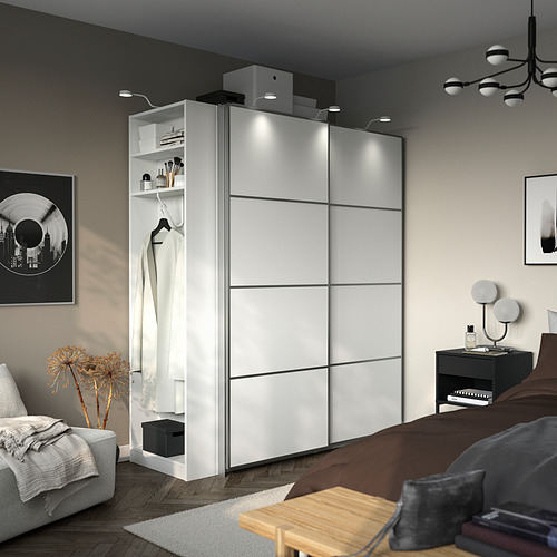 PAX / MEHAMN, wardrobe with sliding doors. 3 of 4 open dialog