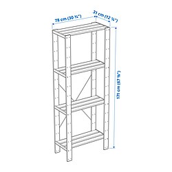 Measurement Illustration - HEJNE shelf unit