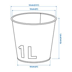 Measurement Illustration - ÅKERBÄR plant pot