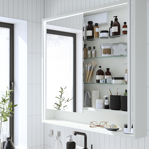 FAXÄLVEN, mirror cabinet w built-in lighting 4 of 5 open dialog