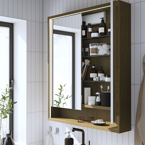 FAXÄLVEN, mirror cabinet w built-in lighting 4 of 5 open dialog