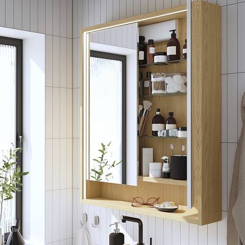 FAXÄLVEN, mirror cabinet w built-in lighting 4 of 5 open dialog