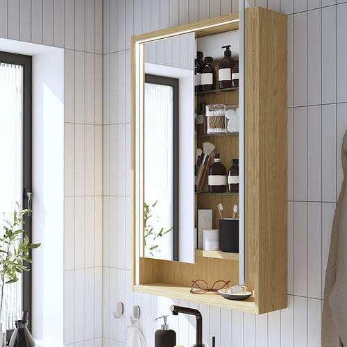 FAXÄLVEN, mirror cabinet w built-in lighting 4 of 5 open dialog