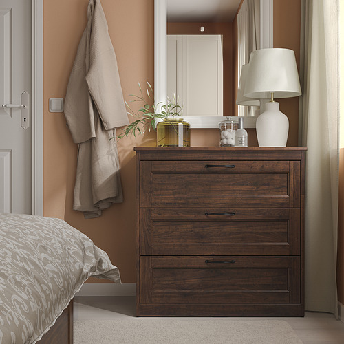 SONGESAND, 3-drawer chest 2 of 6 open dialog