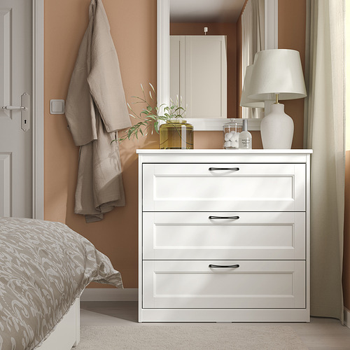 SONGESAND, 3-drawer chest 2 of 6 open dialog