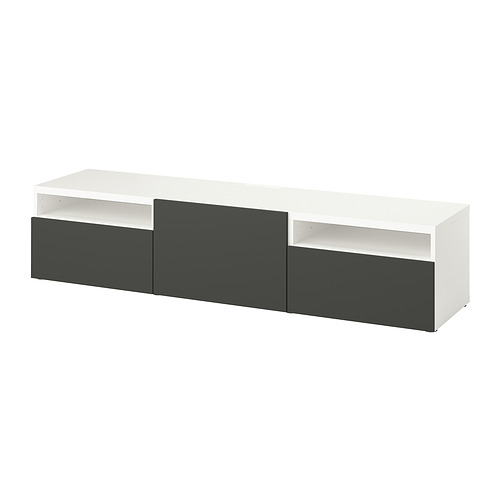 BESTÅ, TV unit with drawer runner, soft-closing. 1 of 7 open dialog
