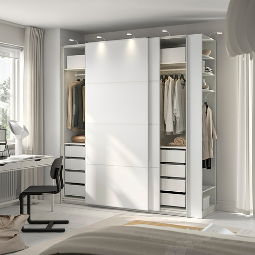 PAX / MEHAMN, wardrobe with sliding doors. 2 of 3 open dialog