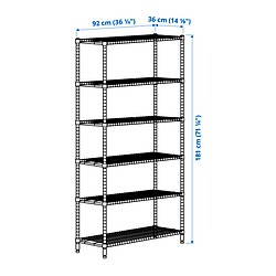 Ilustración de medidas - OMAR estantería