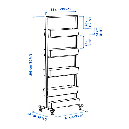 MITTZON, frame w castors/container/cable box 13 of 13 open dialog