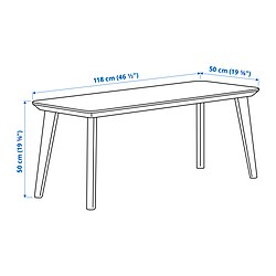 Ilustración de medidas - LISABO mesa de centro