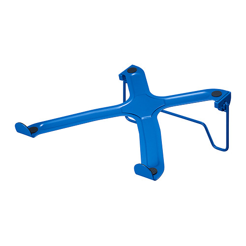 Soporte para portátil LÅNESPELARE azul: ergonómico, plegable, evita el sobrecalentamiento.
