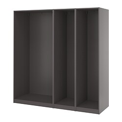 PAX, 2 wardrobe frames, Dark gray