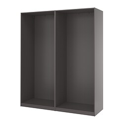 PAX, 3 wardrobe frames, Dark gray