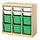 Current variation: room divider light white stained pine/white bright green
