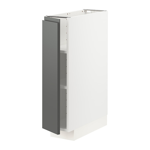 Mueble de cocina METOD blanco de ikea con puerta gris oscuro.