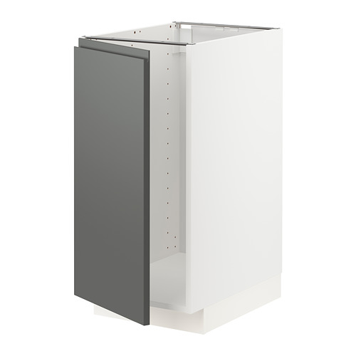 Mueble de cocina METOD, gris, diseño moderno, bisagras a presión.