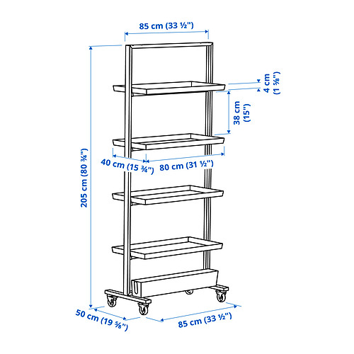 MITTZON, frame w castors/disp shlf/cable box 7 of 7 open dialog