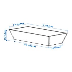 Measurement Illustration - UPPDATERA utensil tray