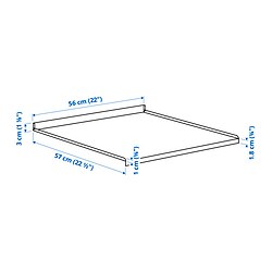 Ilustración de medidas - METOD protector para balda