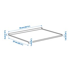 Ilustración de medidas - METOD protector para balda
