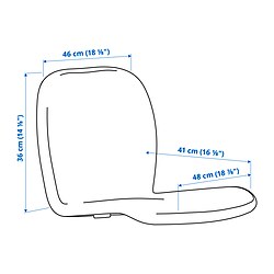 Ilustración de medidas - SKÅLSTA asiento