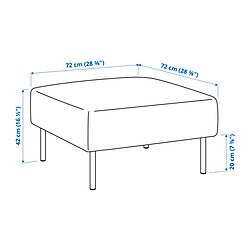 Ilustración de medidas - LILLEHEM módulo 1 asiento