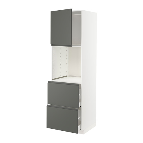 Mueble de cocina METOD con cajones gris oscuro.