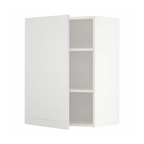 Mueble de cocina METOD blanco con estante ajustable, diseño moderno y minimalista.