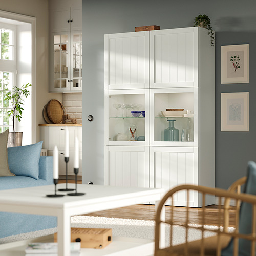 BESTÅ, storage combination w/glass doors. 2 of 4 open dialog