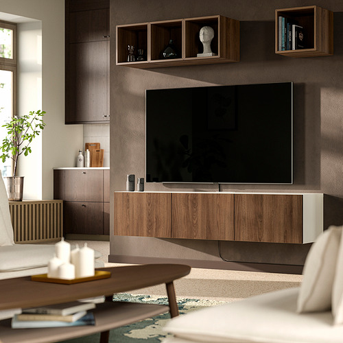 BESTÅ, mueble TV con puertas. 2 de 6 open dialog