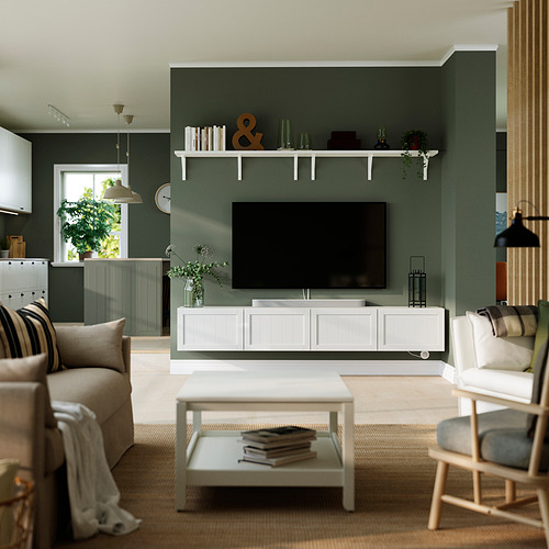 BESTÅ, TV bench with doors. 2 of 5 open dialog